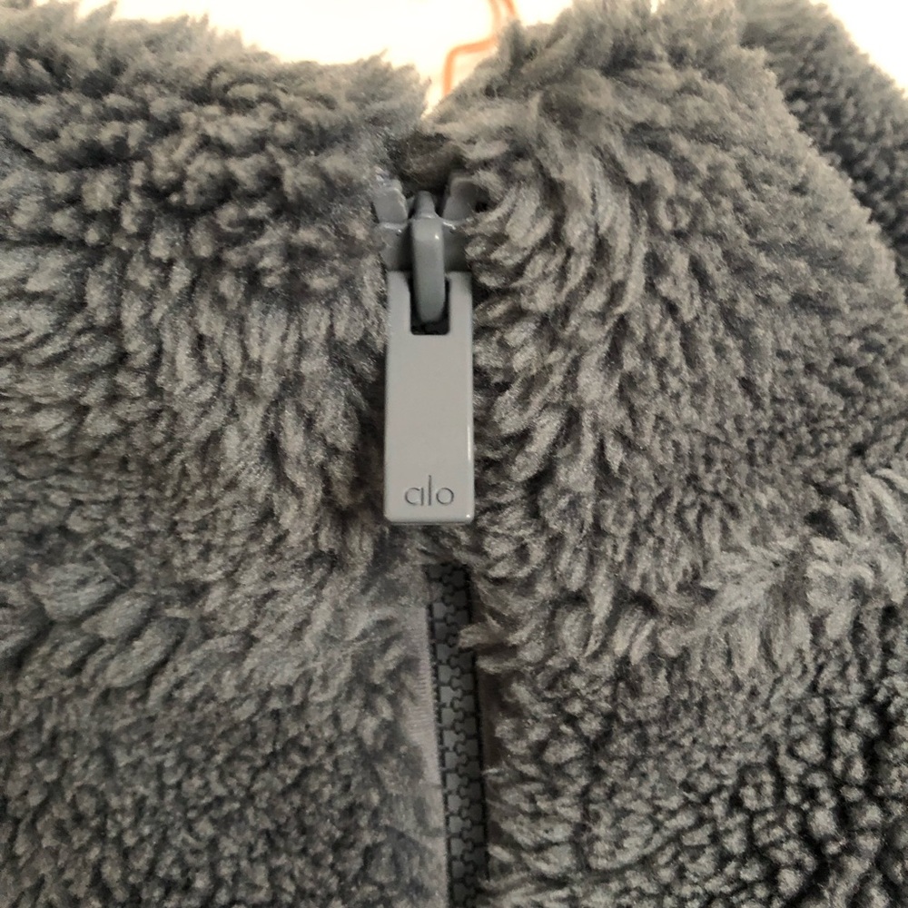 Alo Yoga Foxy Sherpa Jacket Steel Blue M - Picture 7 of 14